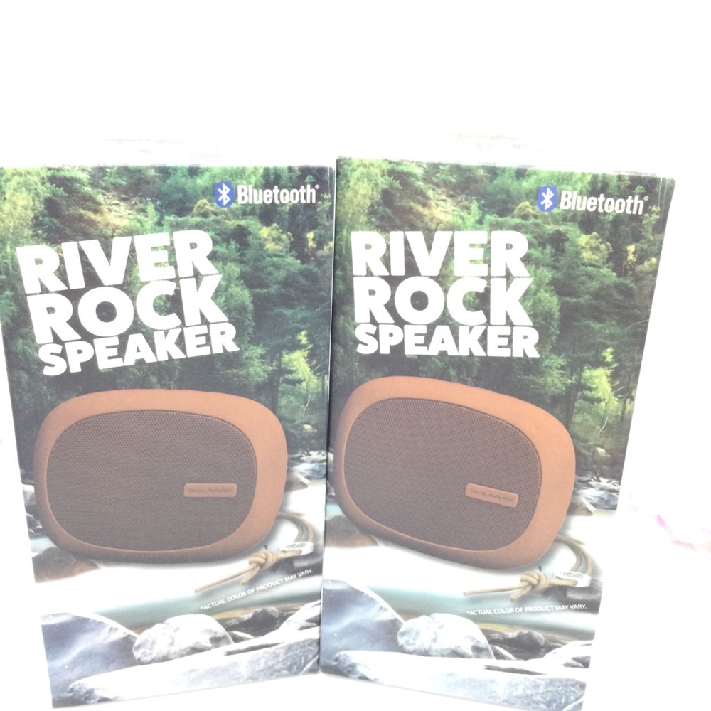 Vintage  Solaray River Rock Bluetooth speaker. New 2pk - Picture 4 of 10